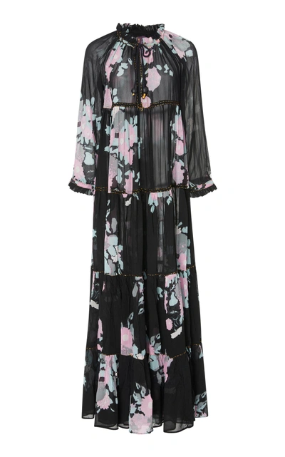 Yvonne S Floral Cotton Voile Maxi Dress