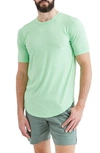 Goodlife Triblend Scallop Crew T-shirt In Neon Green