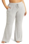 Bp. Cozy Rib Pajama Pants In Grey Pearl Marl