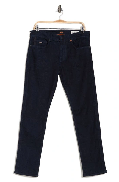 Hugo Boss Delaware Bc Skinny Jeans In Dark Blue