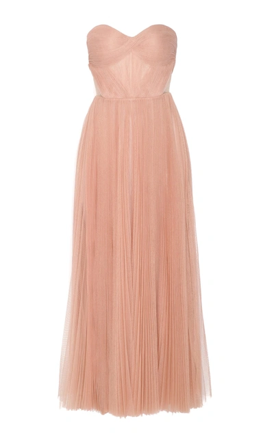 Maria Lucia Hohan Tamia Strapless Tulle Dress In Pink