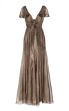 Maria Lucia Hohan Zelda Silk Mousseline Dress In Grey