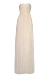 Maria Lucia Hohan Tiara Strapless Tulle Gown In White