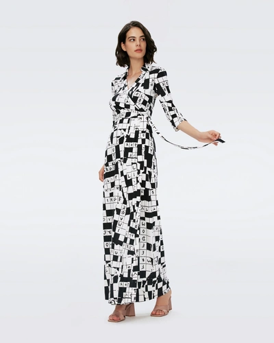 Diane Von Furstenberg Abigail Silk Jersey Maxi Wrap Dress By  In Size Xxl In White
