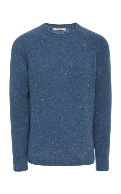 Fioroni Melange Cashmere Sweater In Blue
