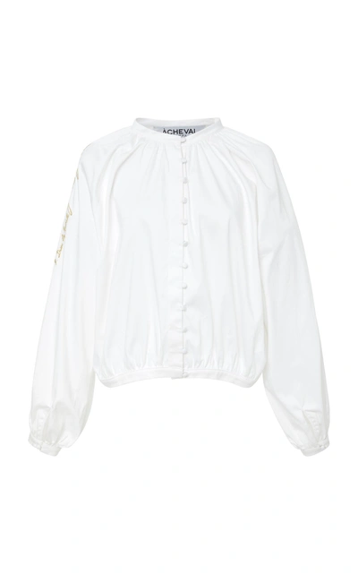 Acheval Pampa Gloria Long Sleeve Shirt In White