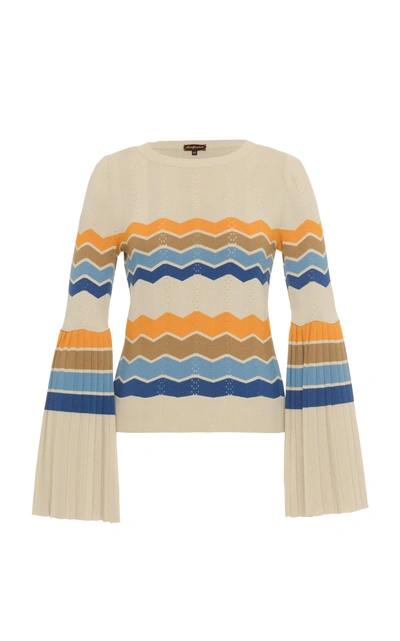 Lena Hoschek Rambazamba Bell Sleeve Sweater In Stripe