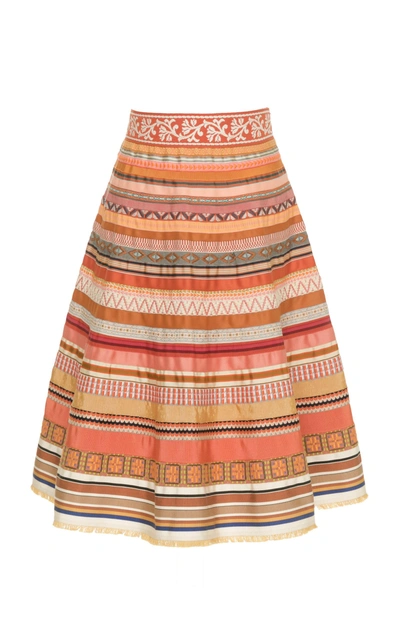 Lena Hoschek Ribbon A-line Skirt In Stripe