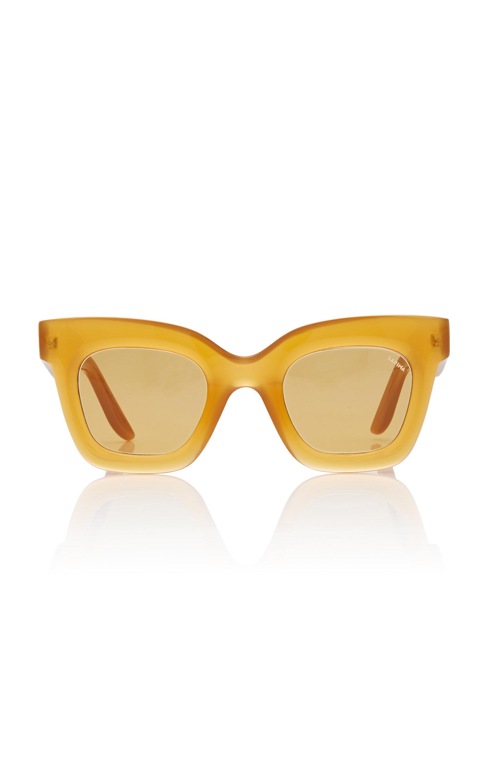 Lapima Lisa Square Acetate Sunglasses In Yellow | ModeSens