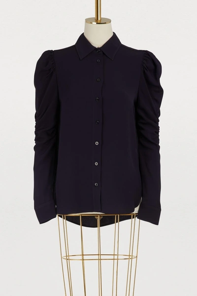 See By Chloé Bubble Sleeve Shirt In Ink Navy