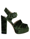 Deimille Sandals In Military Green