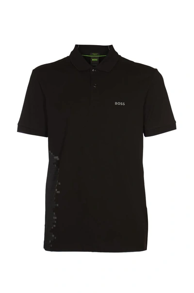 Hugo Boss Boss Short Sleeve Cotton Pique Polo Shirt In Black