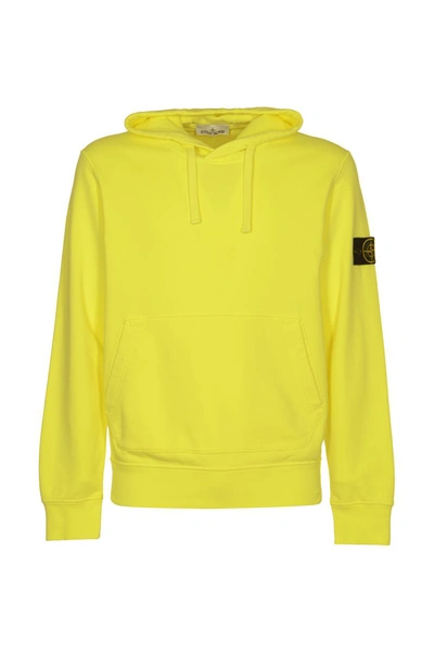 Stone Island Sweaters In Fluorescent Yellow