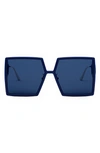 Dior 30montaigne Su 58mm Geometric Sunglasses In Blue/blue Solid