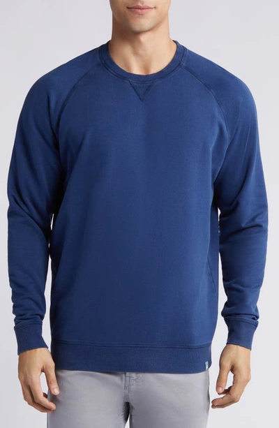 Peter Millar Lava Wash Fleece Sweatshirt In Navy