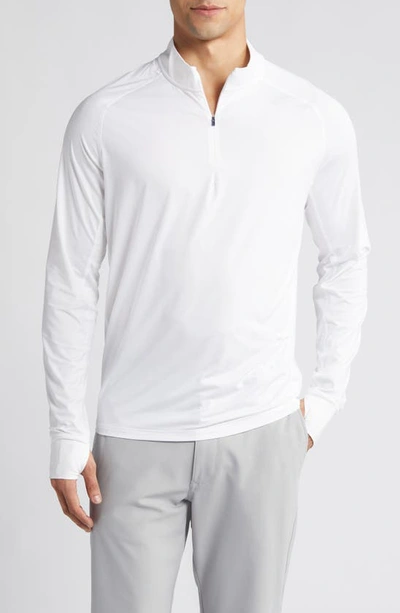 Peter Millar Arctic Light Performance Quarter Zip Sweatshirt In White