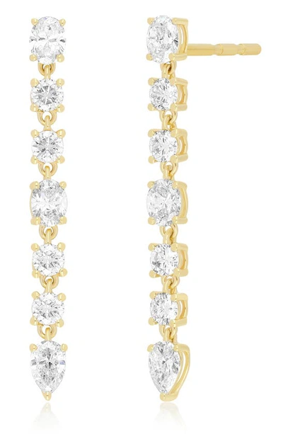 Ef Collection Carrie Diamond Drop Earrings In 14k Yellow Gold