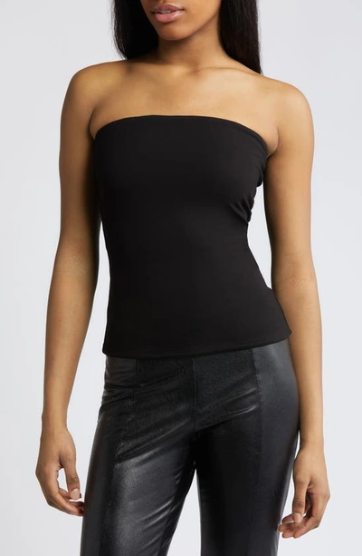 Naked Wardrobe Extra Butter Strapless Top In Black