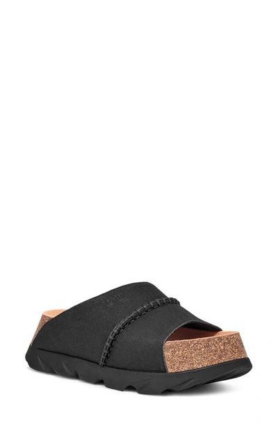 Ugg Sunskip Platform Slide Sandal In Black/brown