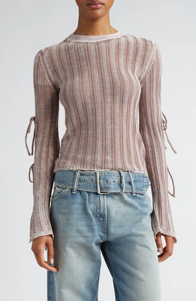 Acne Studios Pink Knot Sweater In Dusty Pink