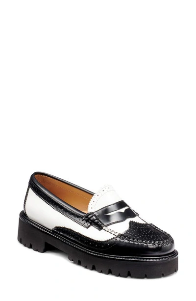 G.h.bass Whitney Weejuns® Brogue Penny Loafer In Black