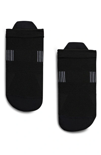 On Ultralight Performance Running No-show Sock In Black/ White