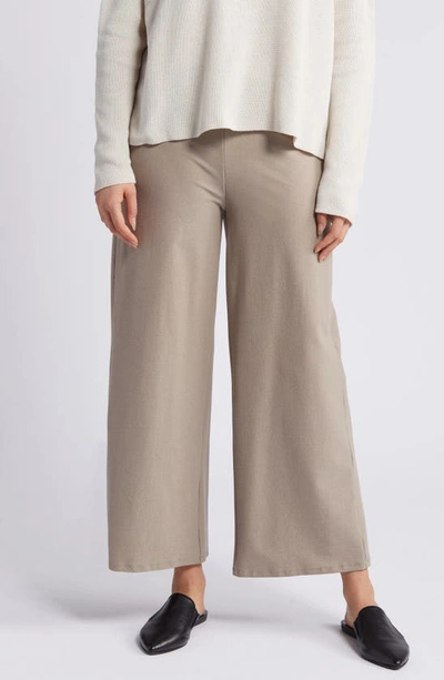 Eileen Fisher Wide Leg Ankle Pants In White