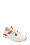 Olukai Mio Li Sneaker In Bright White / Red Lava