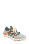 Olukai Manele Golf Shoe In Pale Moss/ Molten Orange