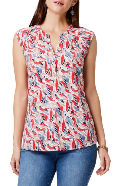 Nic + Zoe Coral Waves Tank Top In Neutral Multi