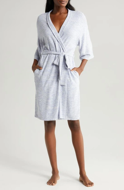 Ugg Monrose Short Dressing Gown In Blue Heather