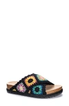 Dirty Laundry Tacoma Crochet Slide Sandal In Black