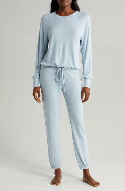 Ugg Gable Brushed Drawstring Pullover & Joggers Lounge Set In Blue Heather
