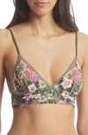 Hanky Panky Padded Lace Bralette In Florist