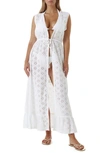 Melissa Odabash Tessa Broderie Anglaise Cover-up Maxi Dress In White