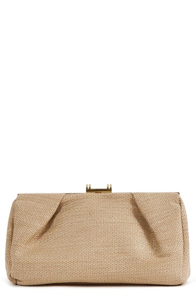 Reiss Madison Frame Clutch In Natural