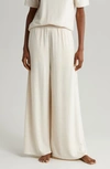 Ugg Holsey Peached Knit Wide Leg Lounge Pants In Oatmeal Heather