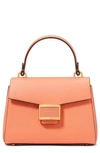 Kate Spade Small Katy Leather Top Handle Bag In Melon Ball