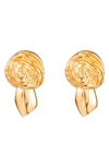 Sterling King Mini Rosette Stud Earrings In Gold