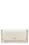Kate Spade Ava Leather Wallet On A Chain In Parchment.
