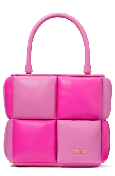 Kate Spade Boxxy Colourblock Quilted Leather Tote In Vivid Snap