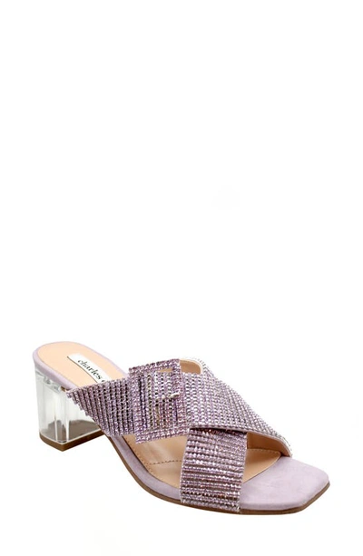 Charles David Cayden Embellished Slide Sandal In Lavendar