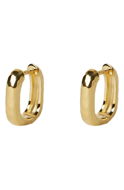 Argento Vivo Oblong Huggie Hoop Earrings In Gold