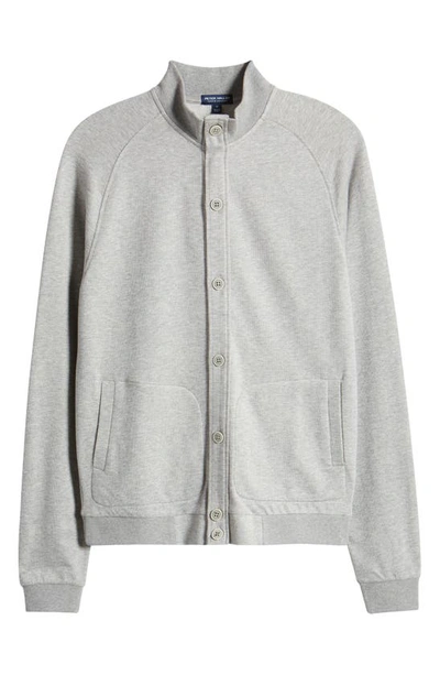Peter Millar Crown Crafted Cotton & Cashmere French Terry Jacket In British Grey