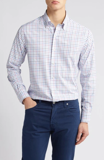 Peter Millar Crown Crafted Kimball Check Performance Button-down Shirt In Valencia