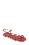 Kaanas Alayta Ankle Strap Sandal In Chili Red