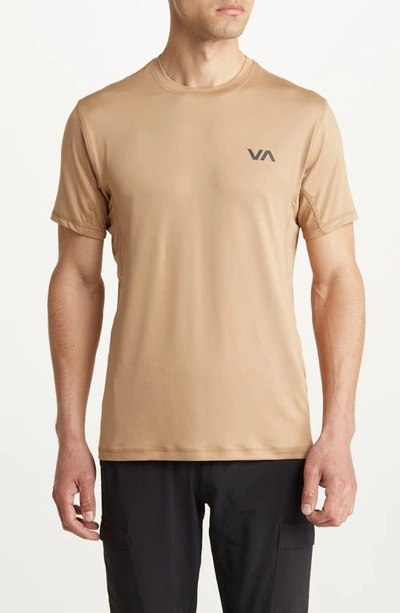 Rvca Sport Vent Logo Graphic T-shirt In Earth Clay