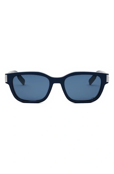 Dior Cd Icon S1i 54mm Geometric Sunglasses In Black/blue Solid