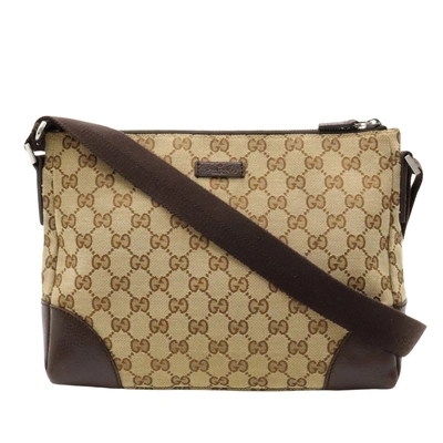 Gucci Gg Canvas Brown Canvas Shopper Bag ()