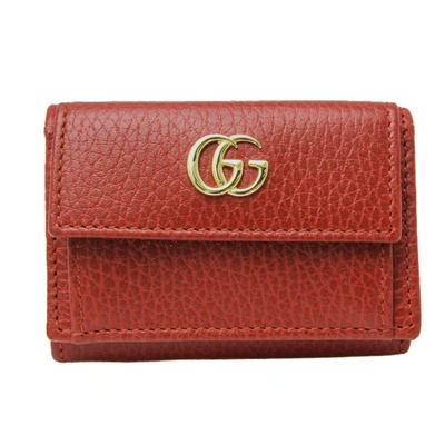 Gucci Marmont Red Leather Wallet  ()